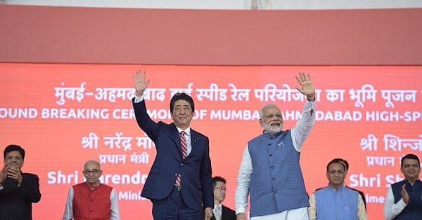 Japan PM lays foundation stone for Indian bullet train